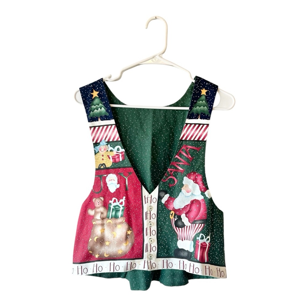 Vintage Handmade Christmas Festive Santa‎ Vest